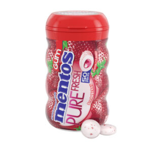 Mentos Gum Big Bottle 50pc Strawberry 3.53oz 4ct